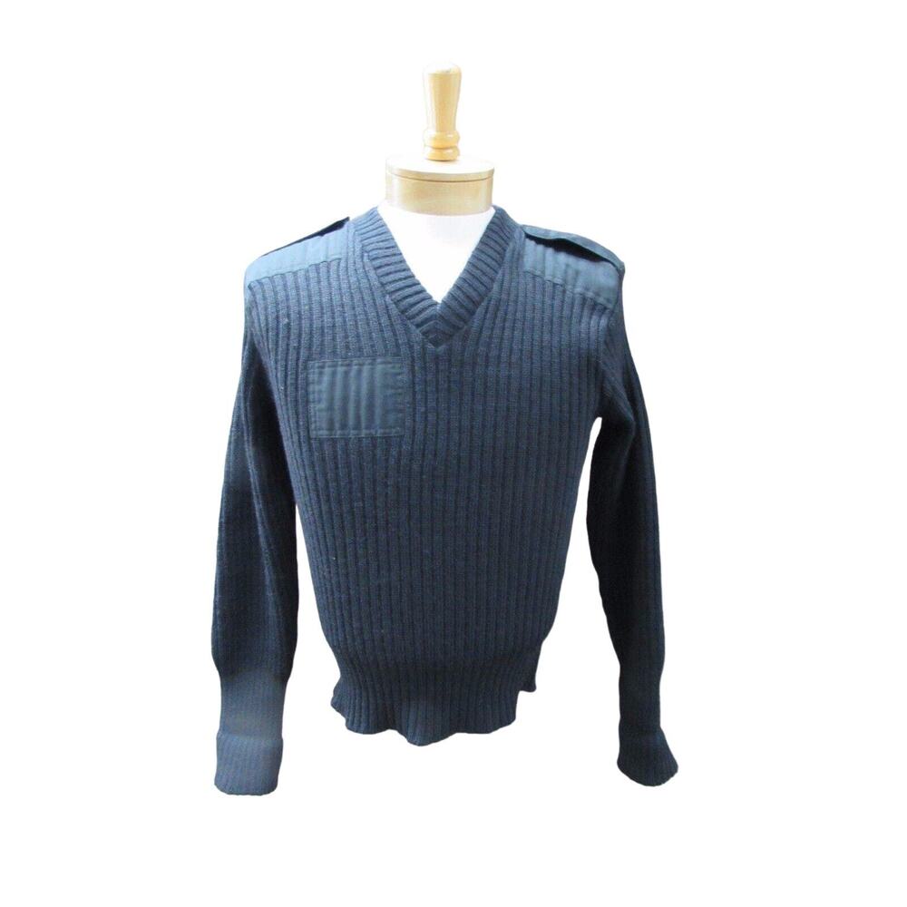Vintage Brigade men's size 38 100% pure wool sweater made in england black